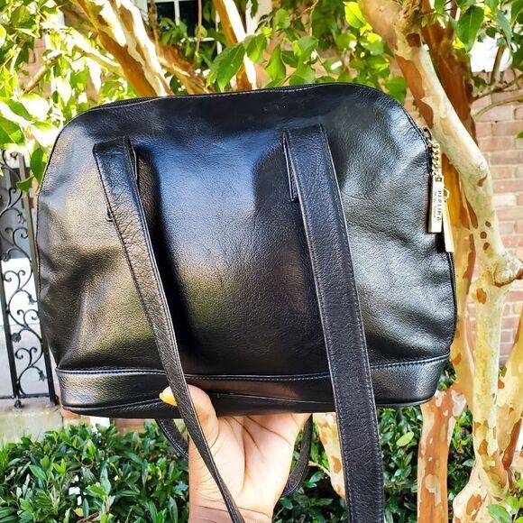 Vintage PERLINA New York Drop Handle Leather Shoulder Bag - Picture 6 of 14